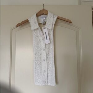 Veronica Beard White Lace Dickey